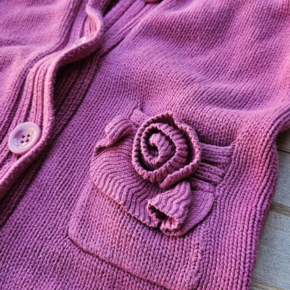M, Skyr, Cardigan With Roses & Ruffles - Picture 4 of 6